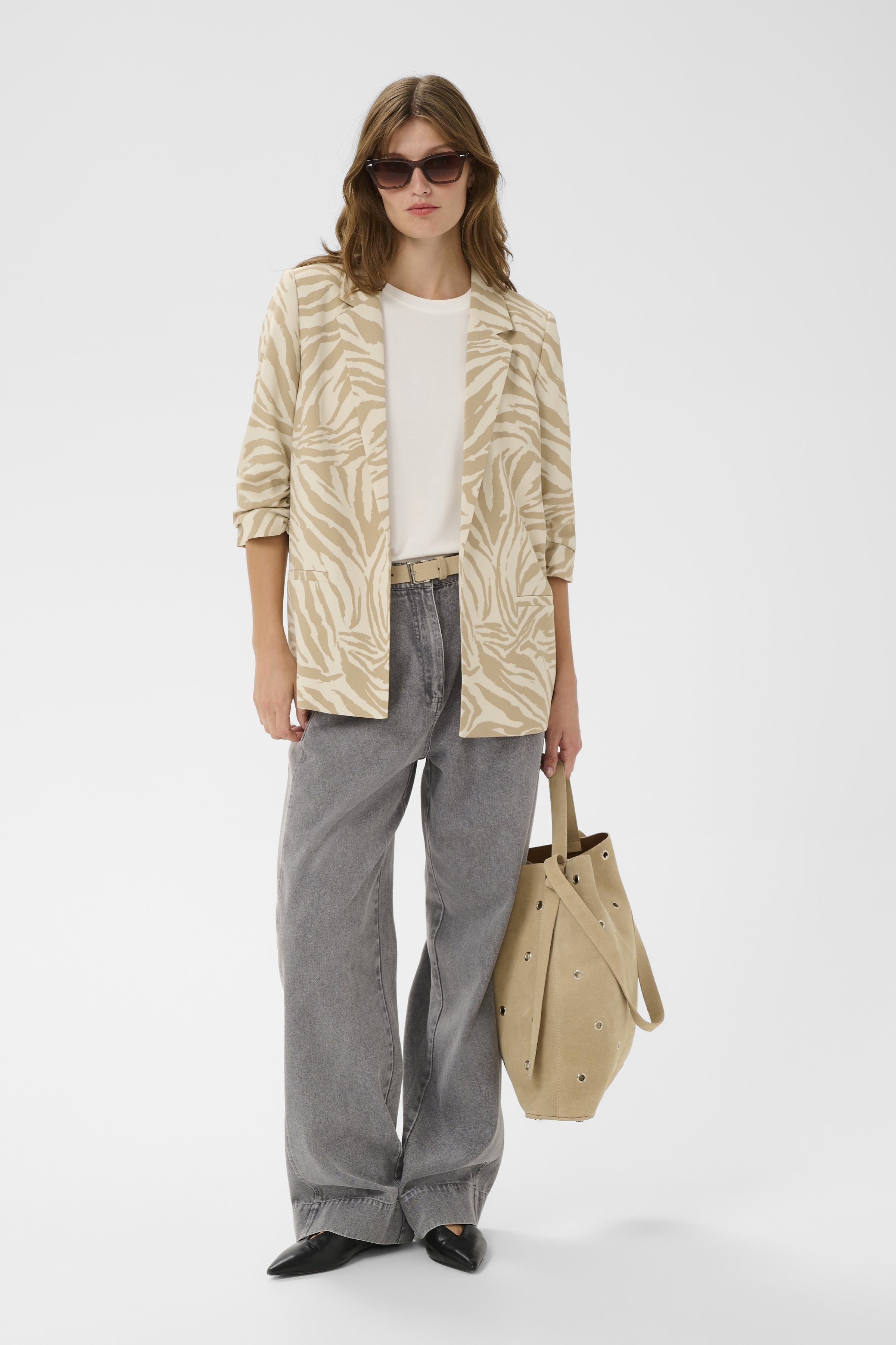 SLShirley Printed Blazer White Pepper Animal - 4