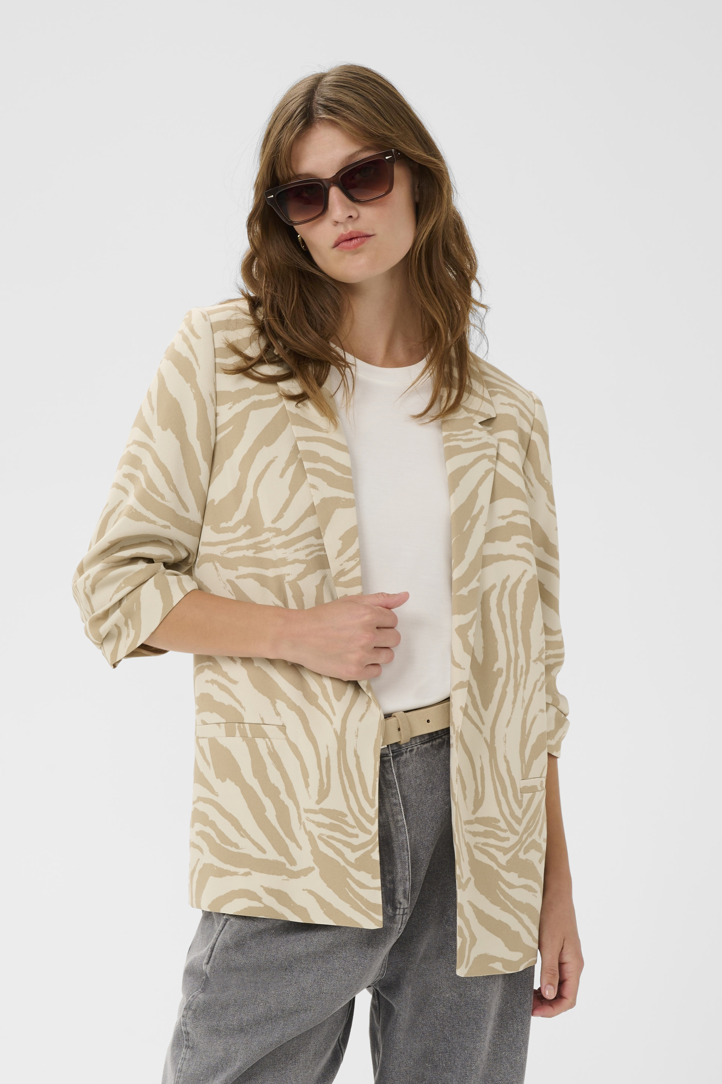 SLShirley Printed Blazer White Pepper Animal - 5