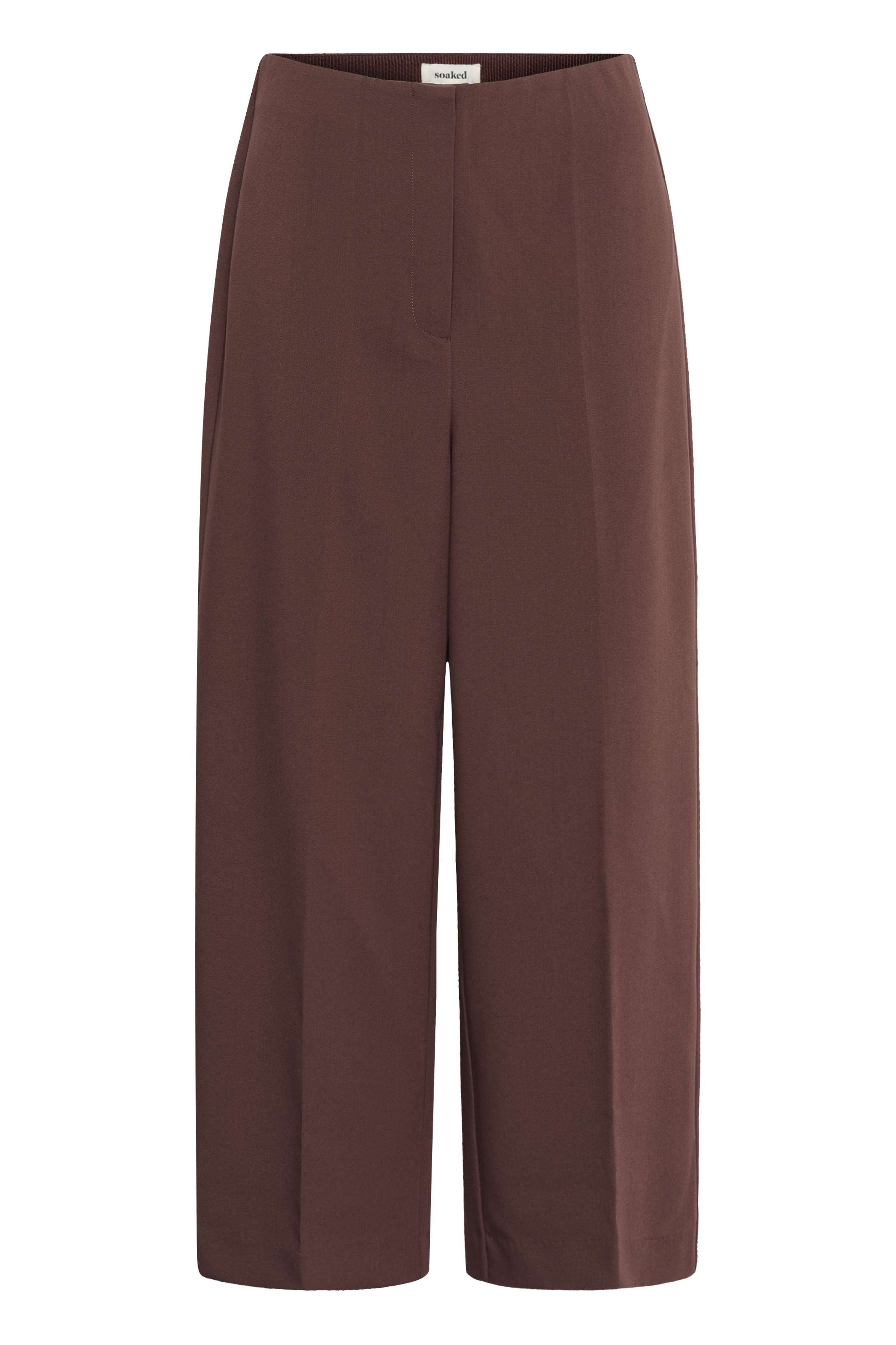 SLCorinne Wide Cropped Pants Brown Stone