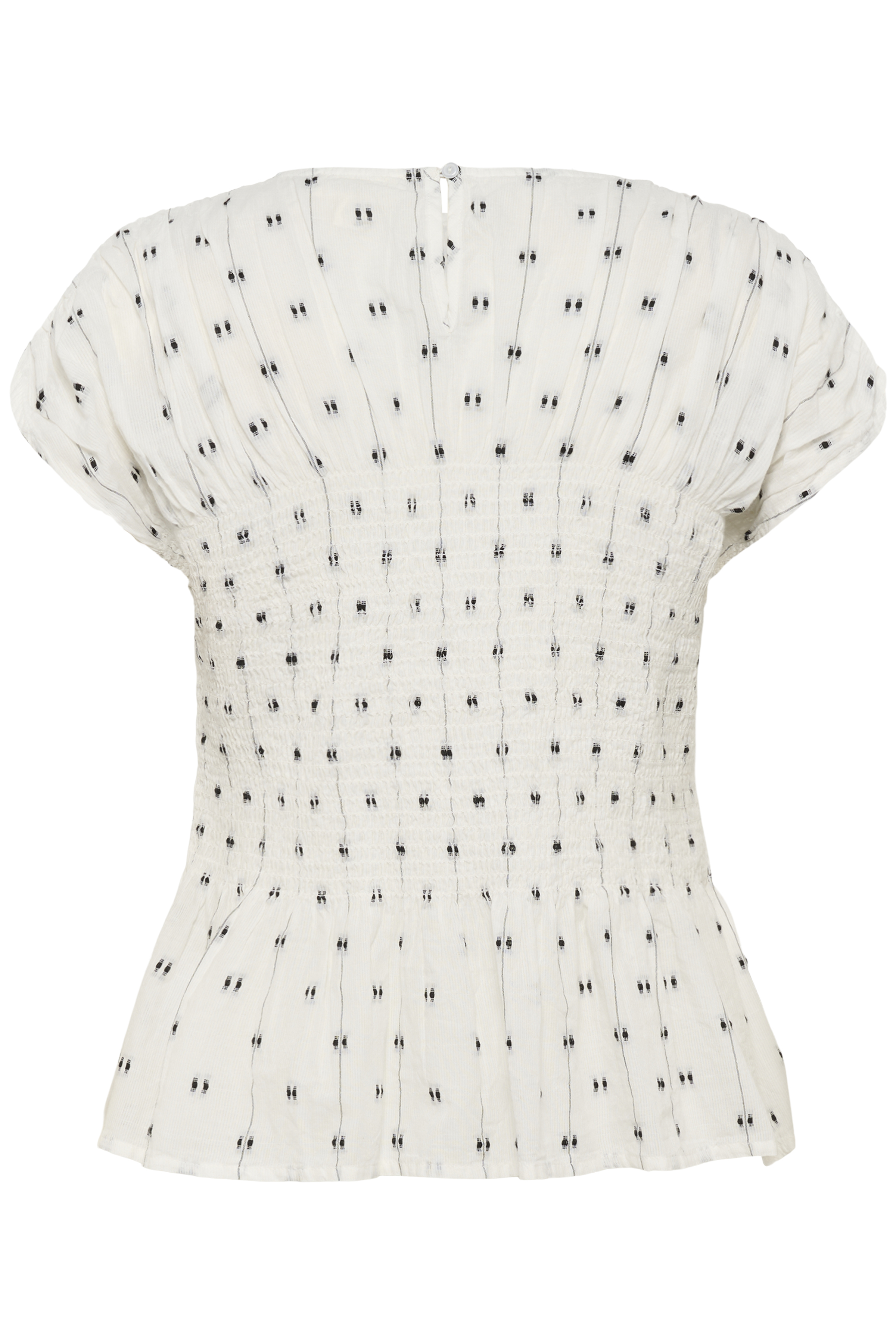 SLAmelie Blouse White W. Black Dobby - 2