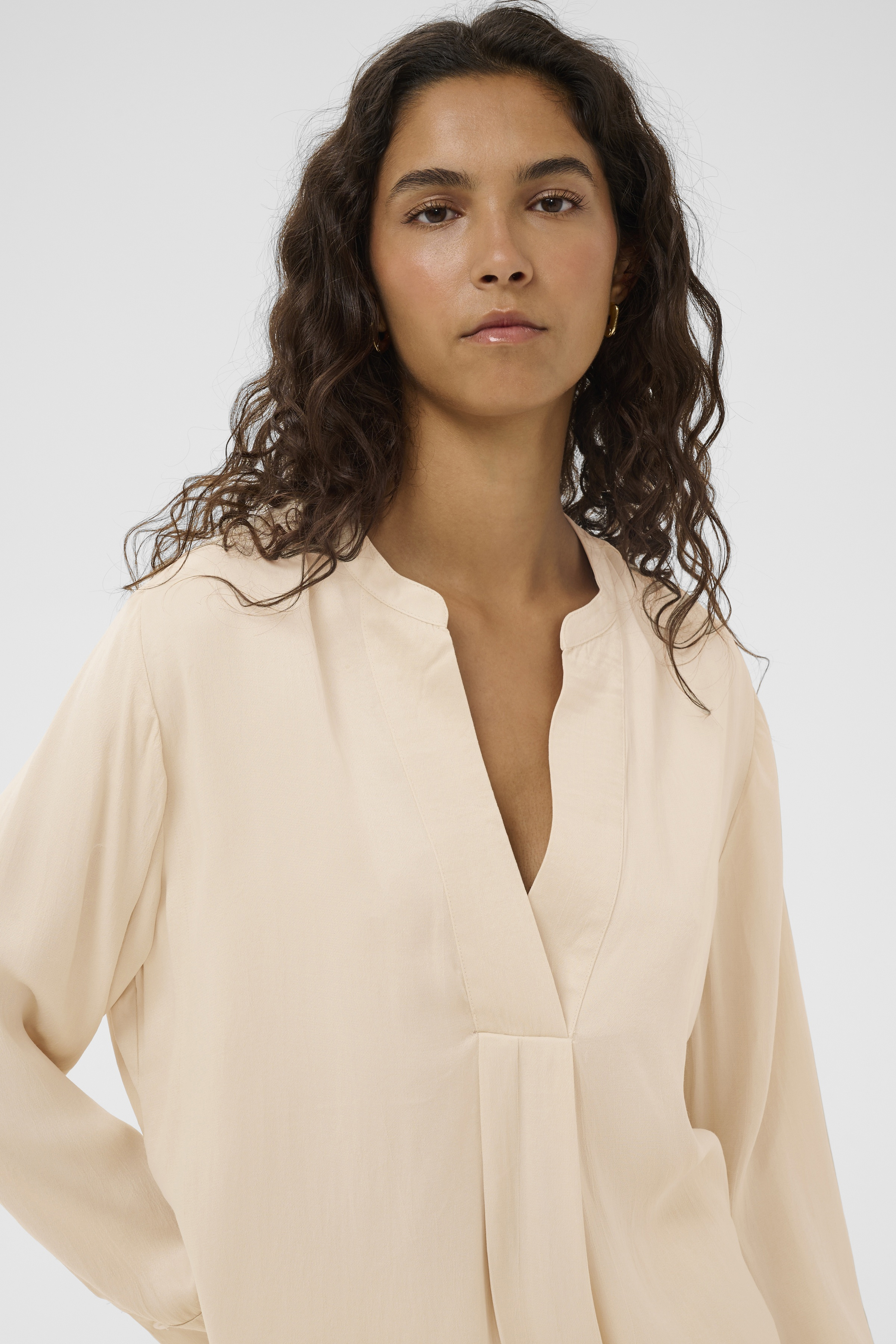 SLNadeya Albia Blouse LS Oatmeal - 3