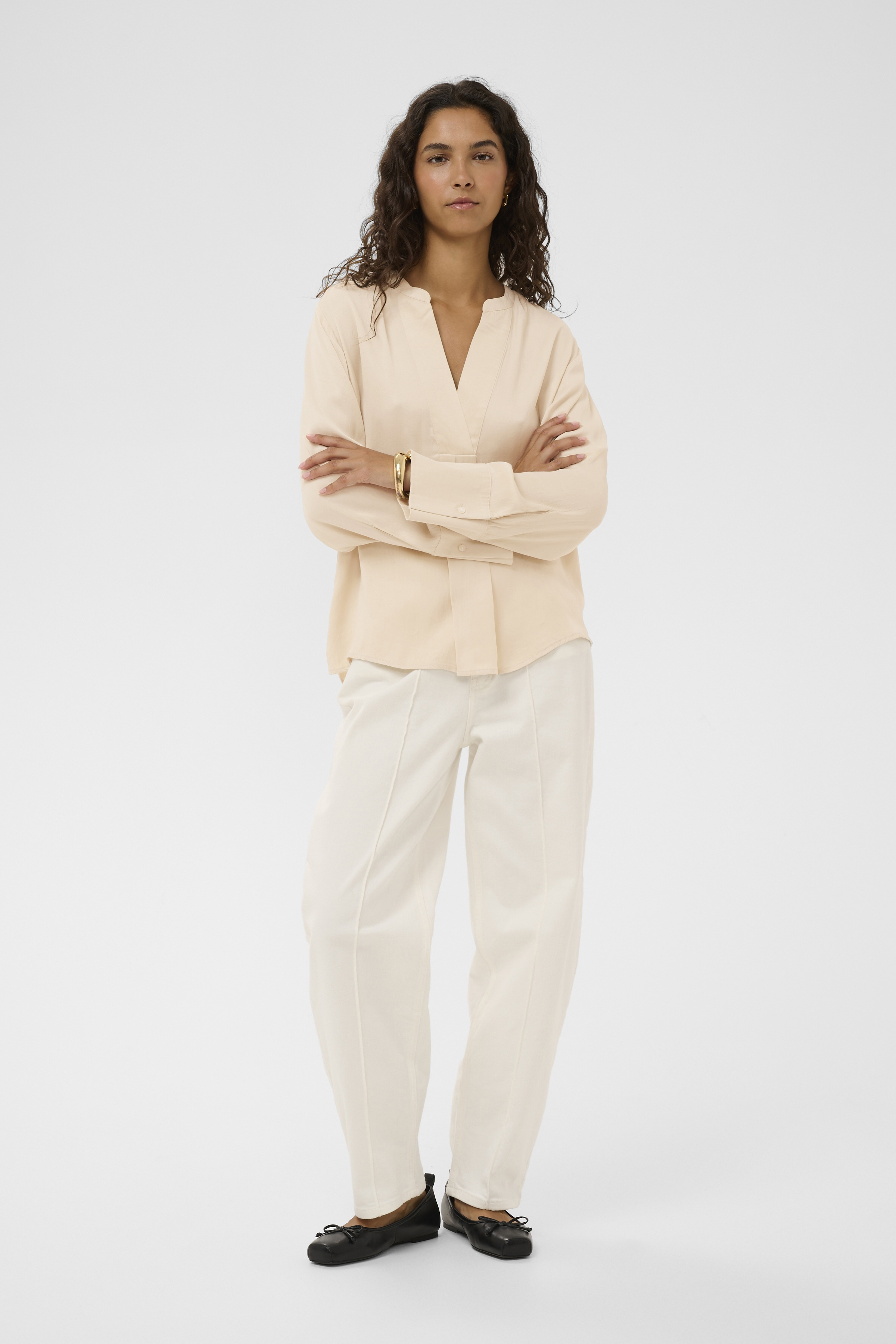 SLNadeya Albia Blouse LS Oatmeal - 4