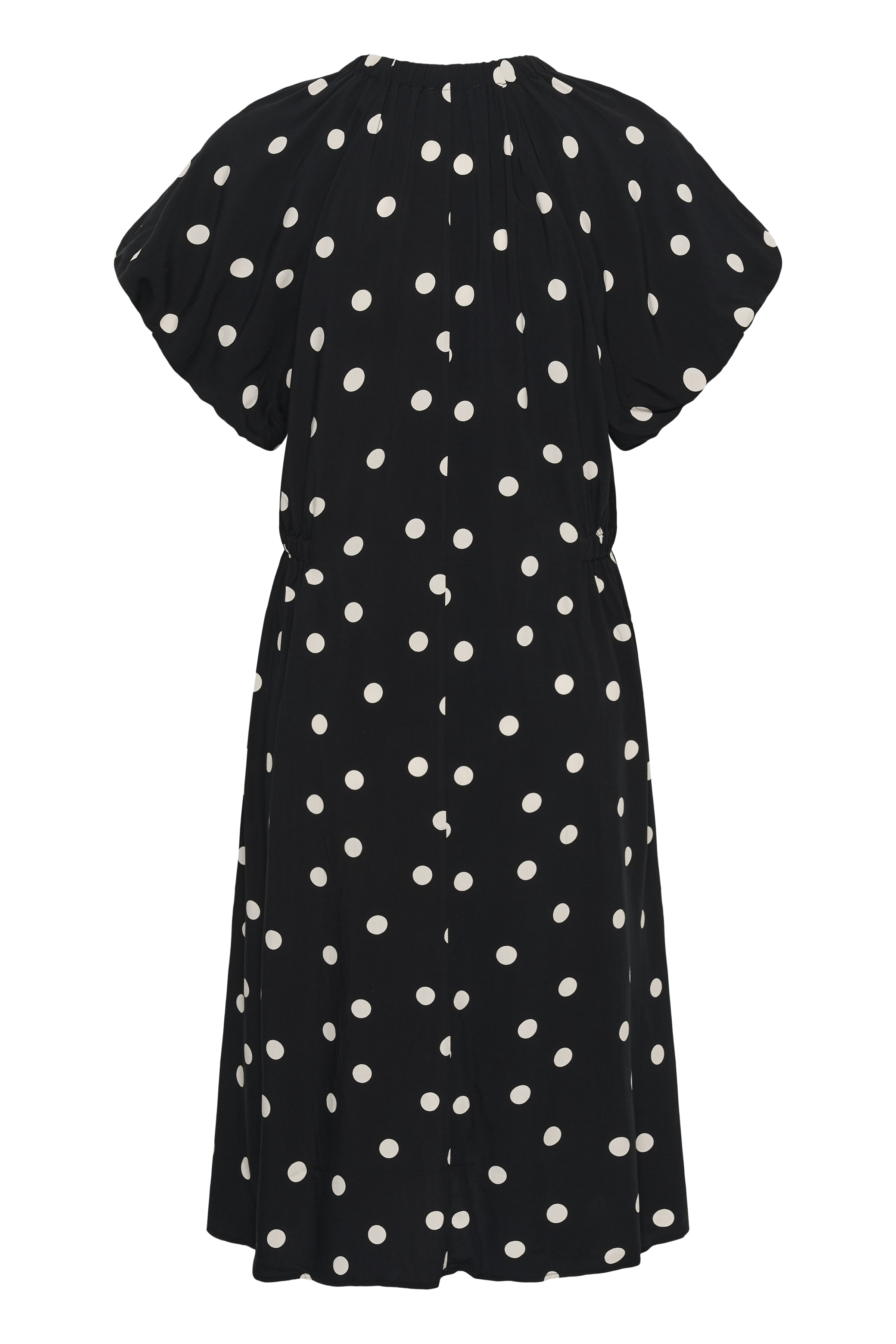 SLArjana Balloon Dress Black with Oatmeal Dot - 2