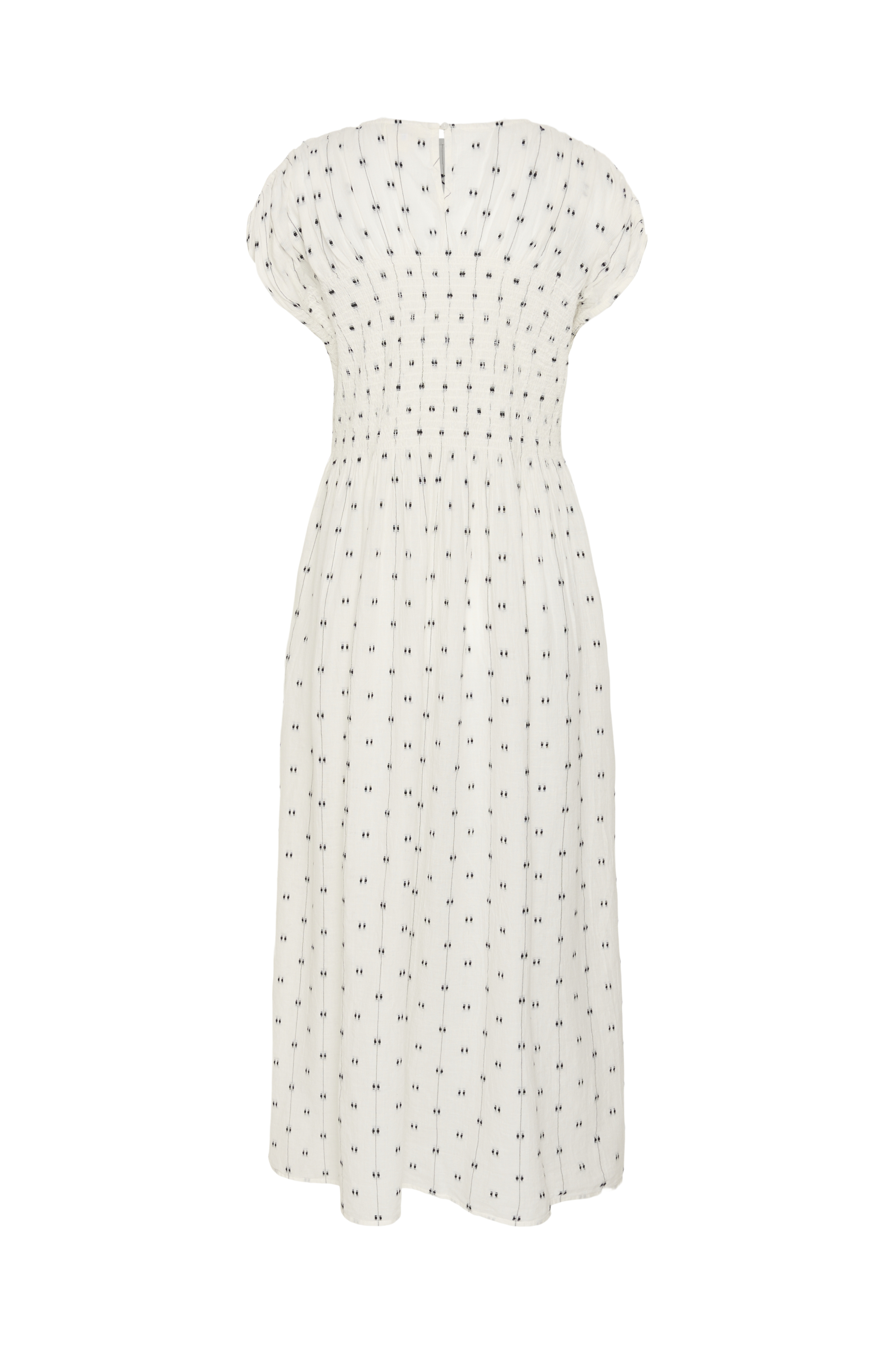 SLAmelie Dress White W. Black Dobby - 2