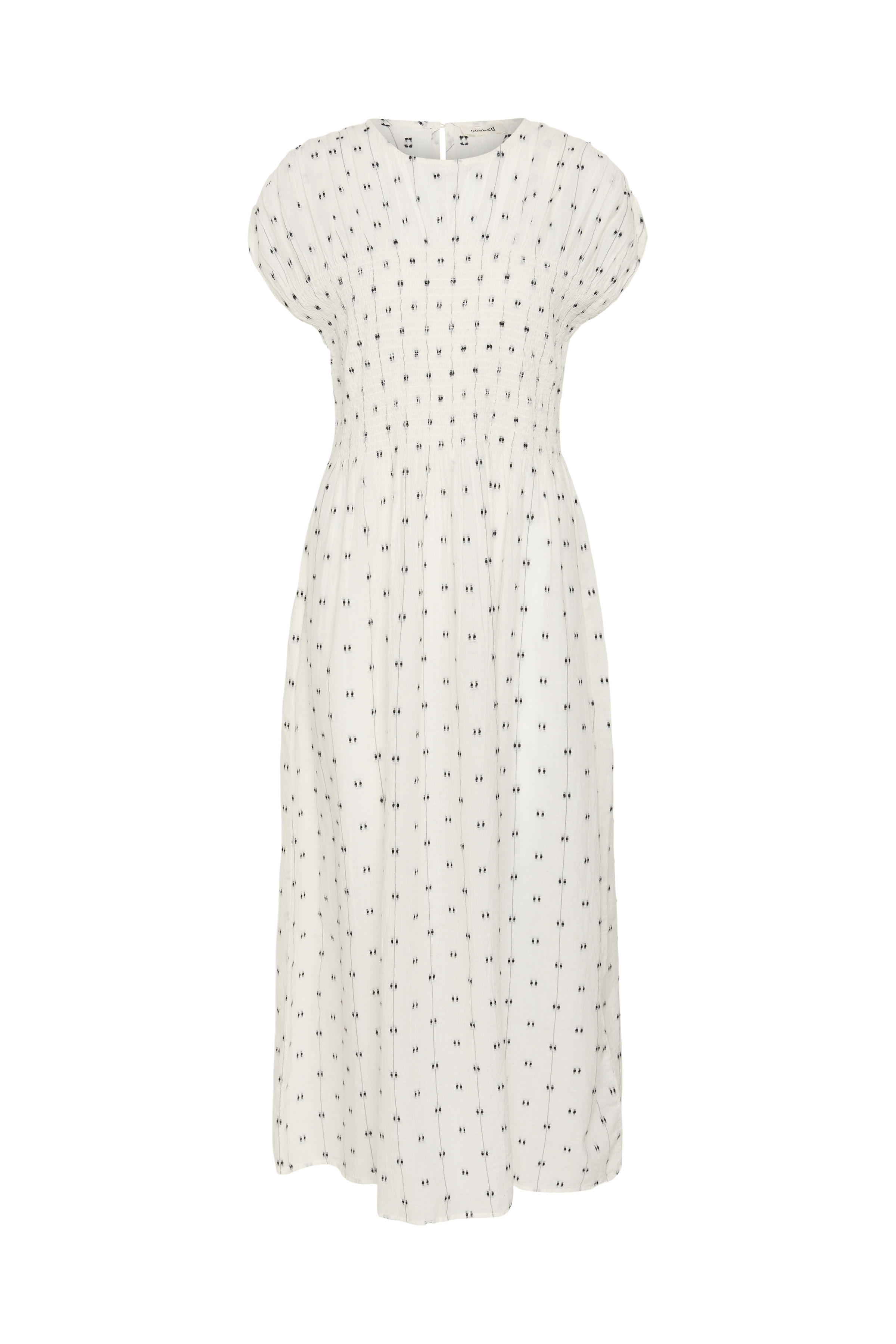 SLAmelie Dress White W. Black Dobby