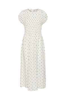 SLAmelie Dress White W. Black Dobby