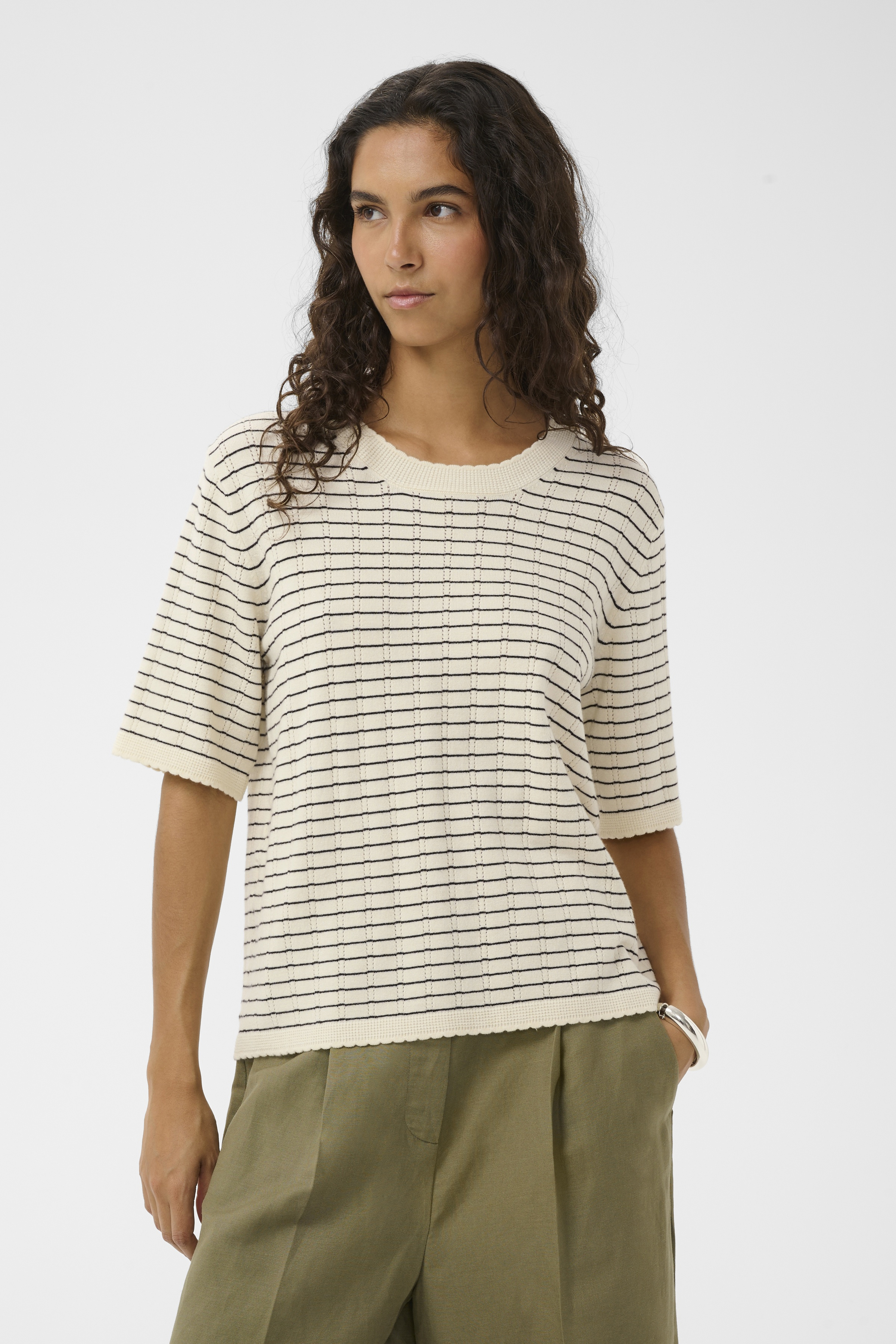 SLSpina Pullover SS Turtledove w Black stripe - 6