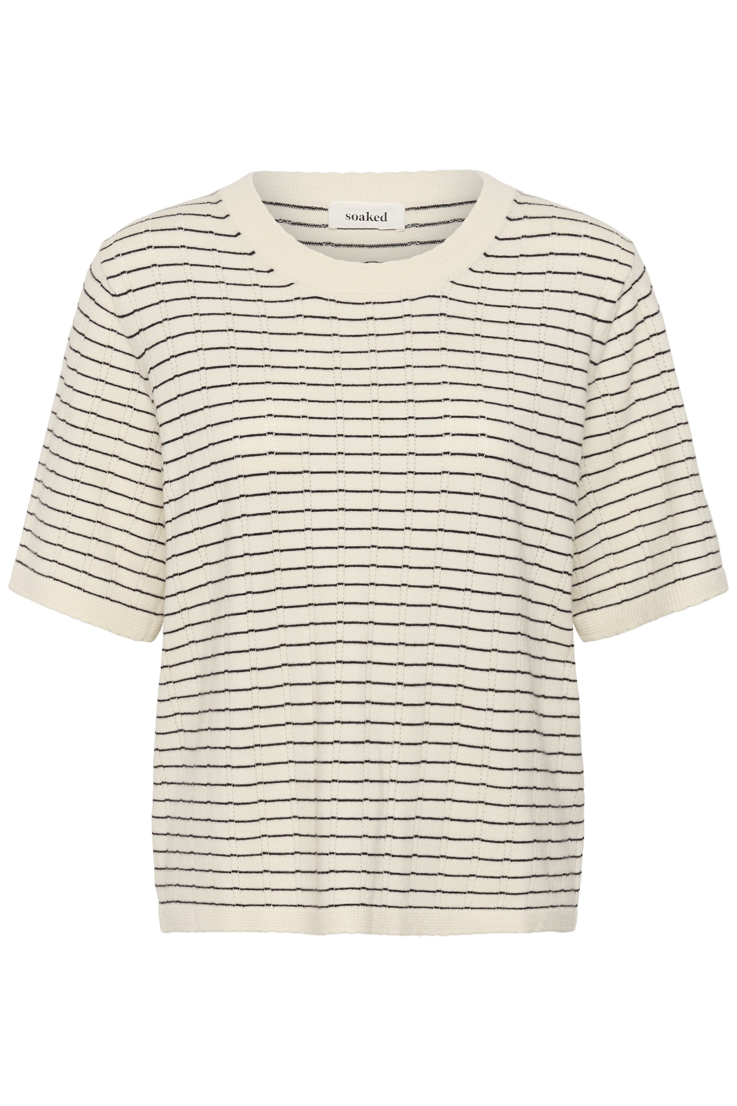 SLSpina Pullover SS Turtledove w Black stripe