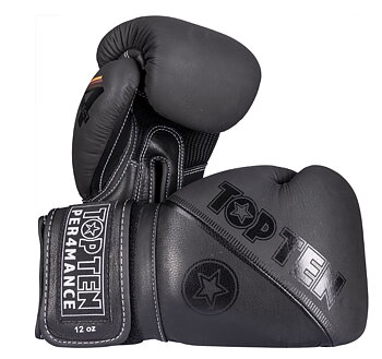 Topten Boxing glove 4Select Inferno, Black 10 oz