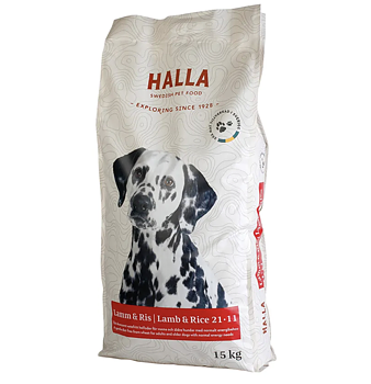 HALLA Hundfoder Lamm & Ris 21-11 15kg