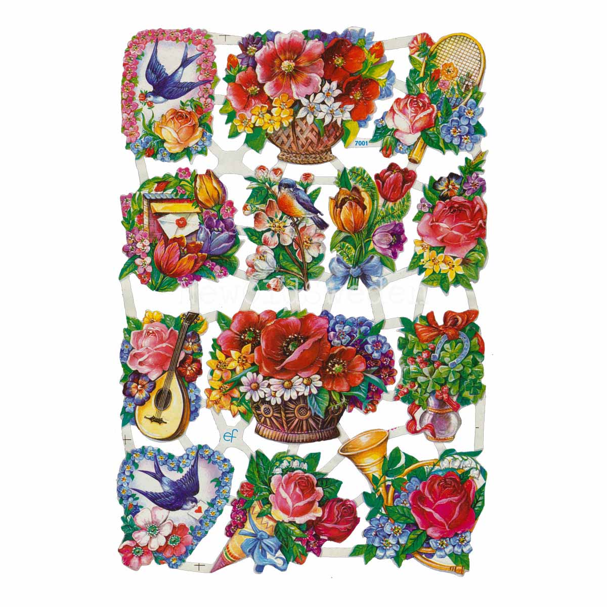 Blommor 16 x 23.5 cm - Bokmärke © Ernst Freihoff 7001 - 3