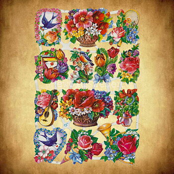 Blommor 16 x 23.5 cm - Bokmärke © Ernst Freihoff 7001