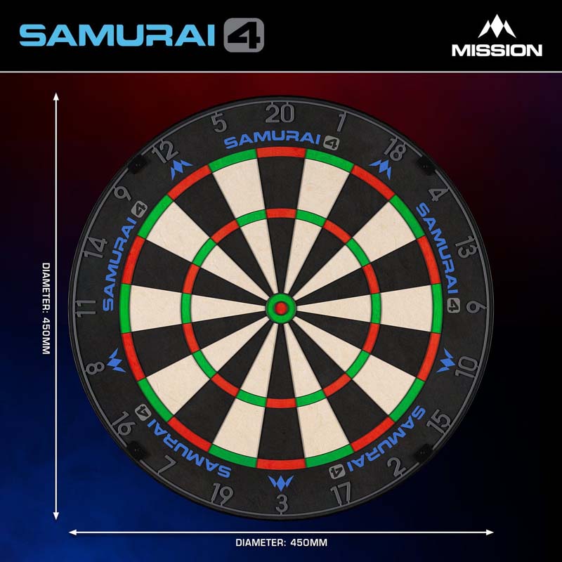 Mission Darttavla Samurai 4 Graphite Grey Spider - 10