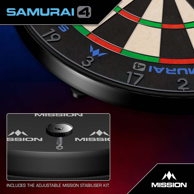 Mission Darttavla Samurai 4 Graphite Grey Spider - 11