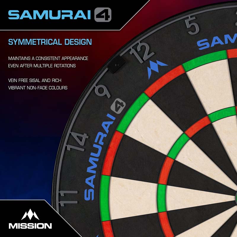 Mission Darttavla Samurai 4 Graphite Grey Spider - 8