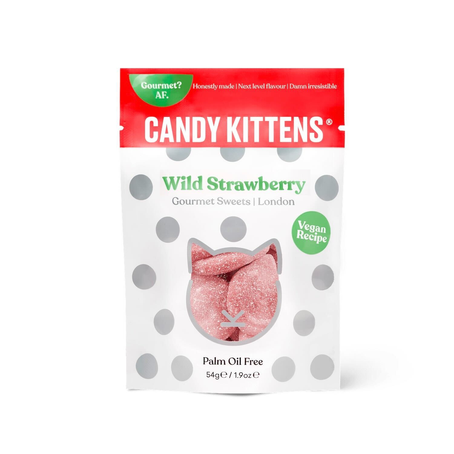 Godis med jordgubbsmak candy kittens 140g