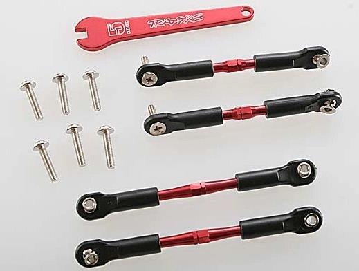 Traxxas Turnbuckle Camberstag Set Aluminium Röd