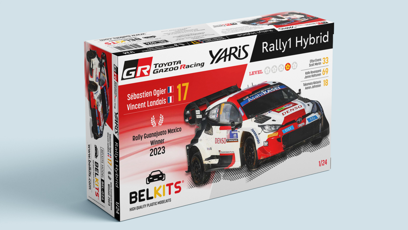 1/24 TOYOTA YARIS GUANAJUATO MEXICO 2023 OGIER (WINNER)