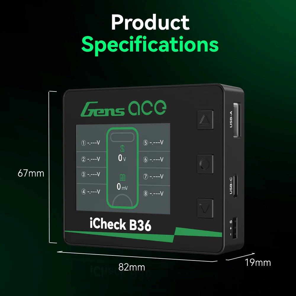 Gens ace iCheck B36 | Smart RC Battery Checker - 11