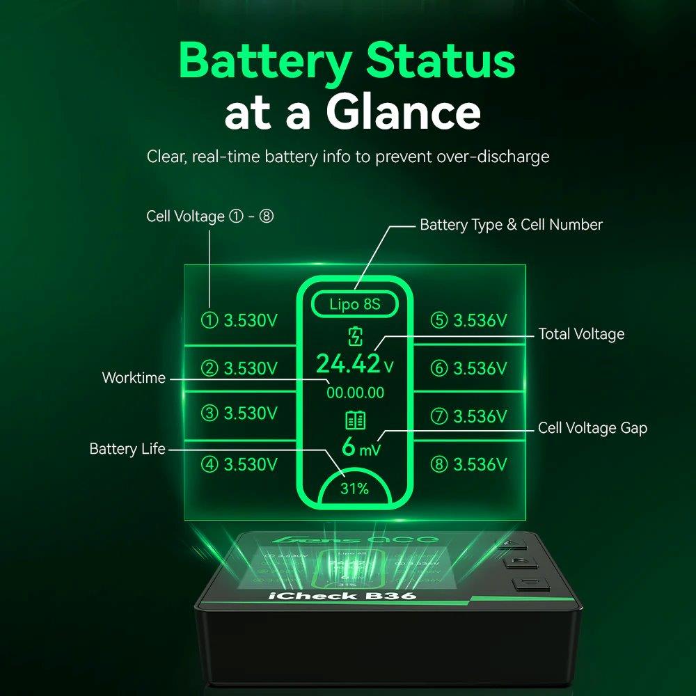 Gens ace iCheck B36 | Smart RC Battery Checker - 3
