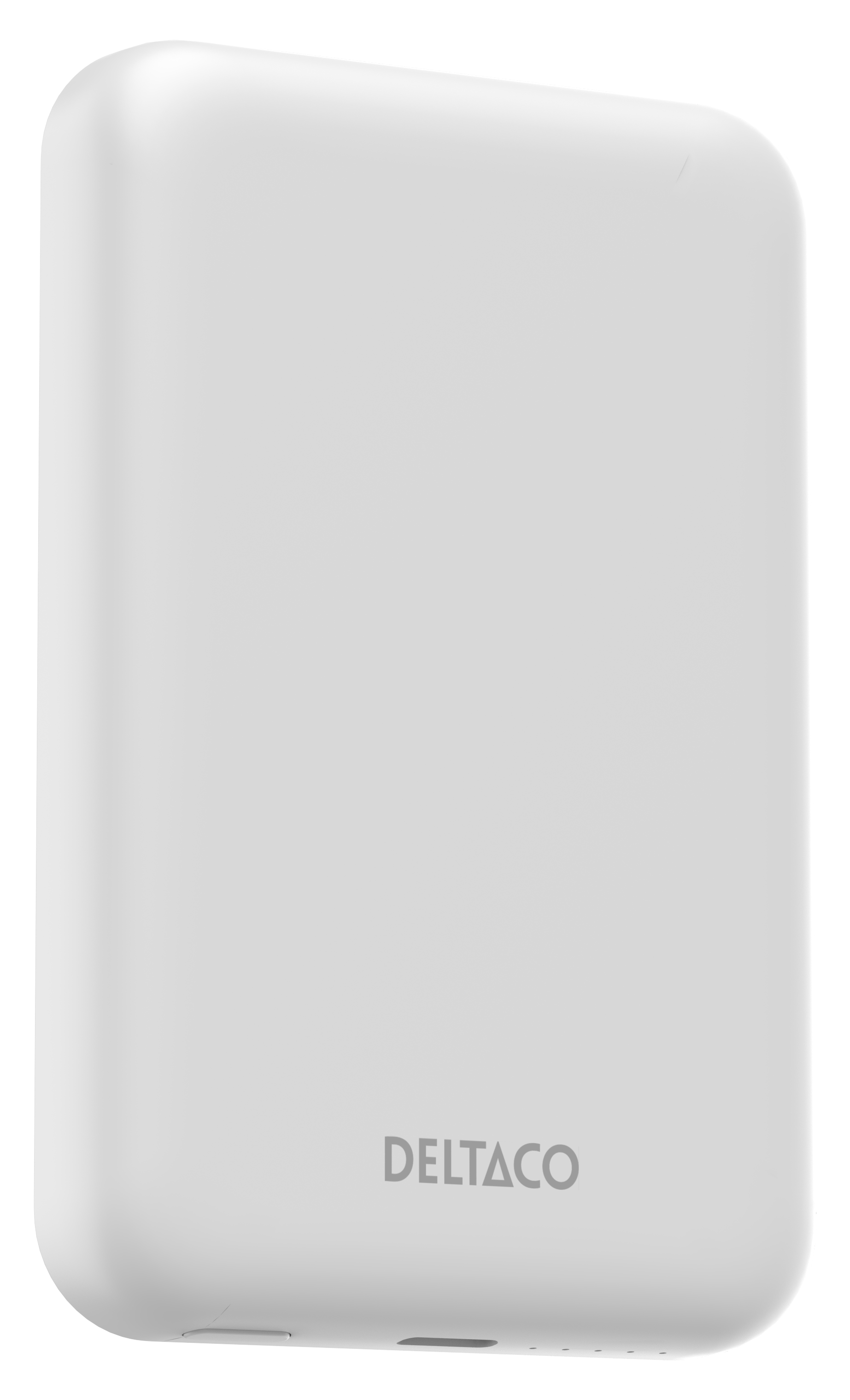 Deltaco Powerbank 5000 mAh, trådlös laddning, PD 20 W, magnet, vit - 5