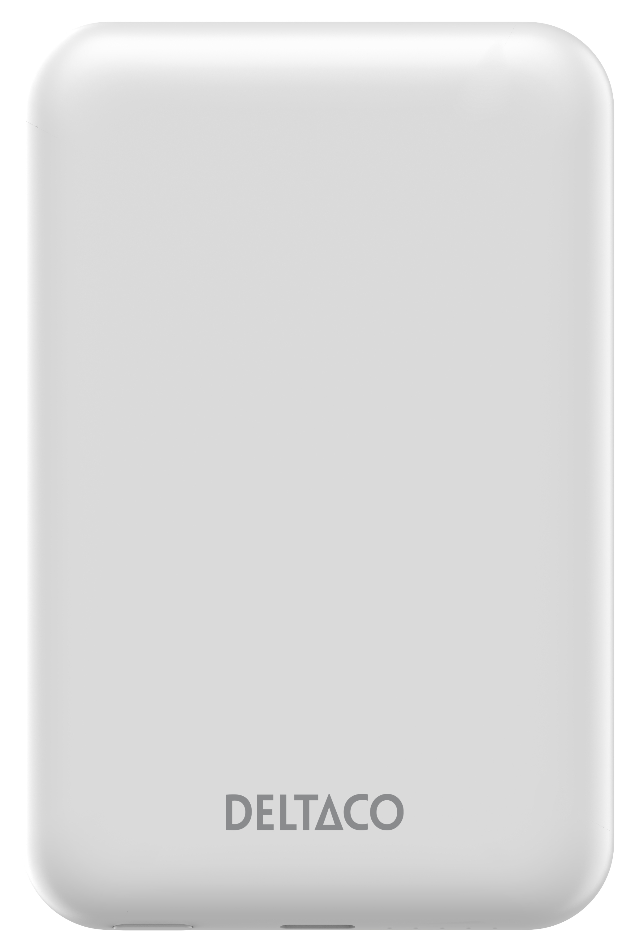 Deltaco Powerbank 5000 mAh, trådlös laddning, PD 20 W, magnet, vit - 6