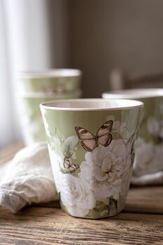 Majas muki Melamiini Hydrangea &amp; perhoset