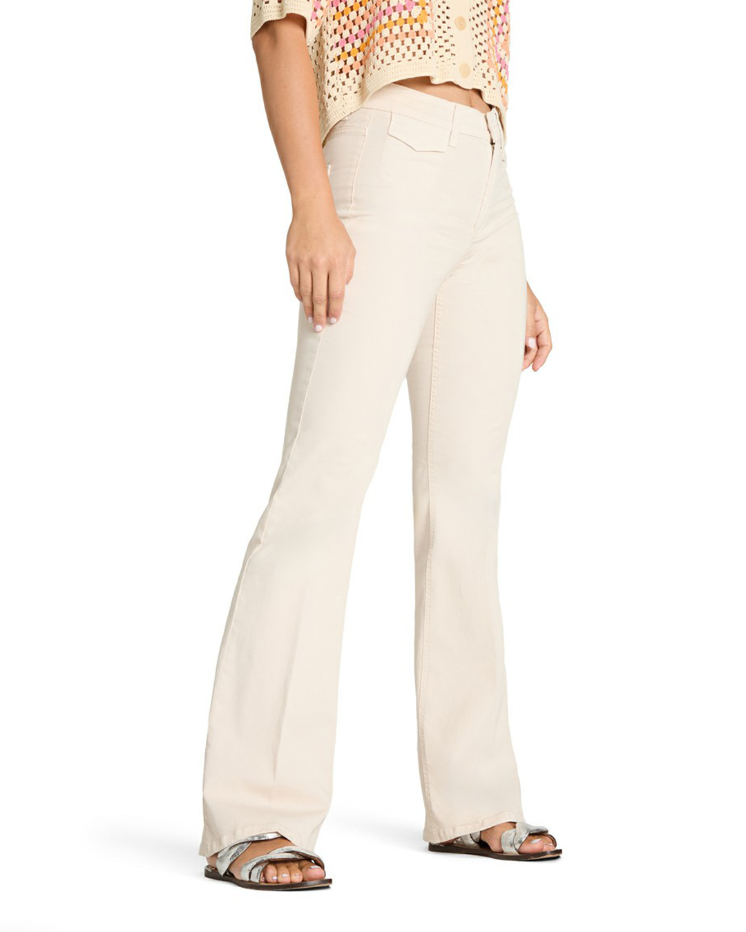 Jeans Fabienne square pocket flared sand - 4