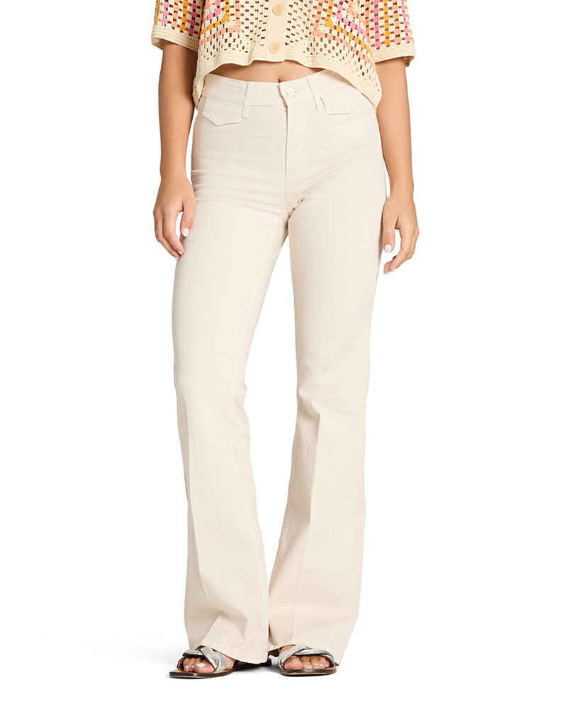 Jeans Fabienne square pocket flared sand