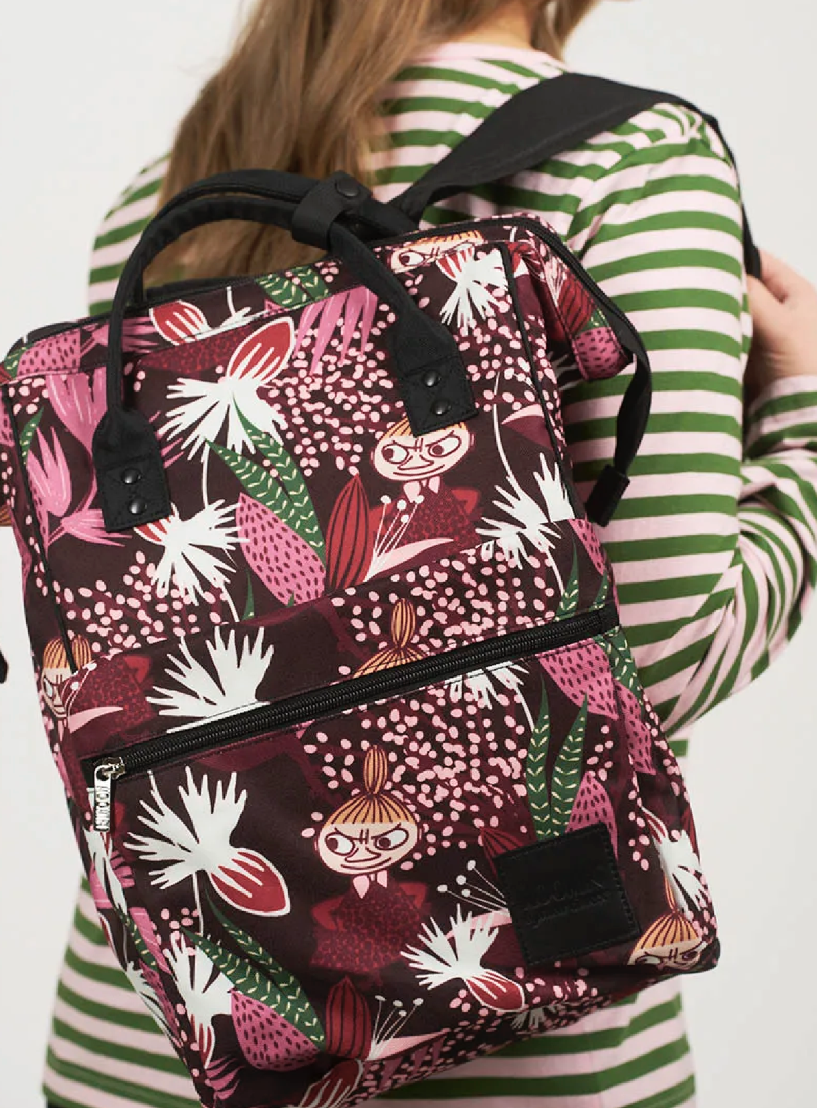 Moomin Backpack - Button Dark Red - 3