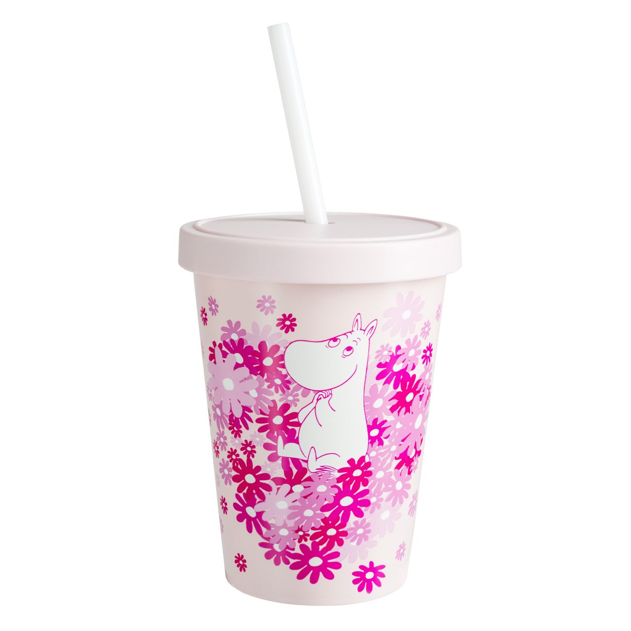 Moomin Mug with straw - Flower heart