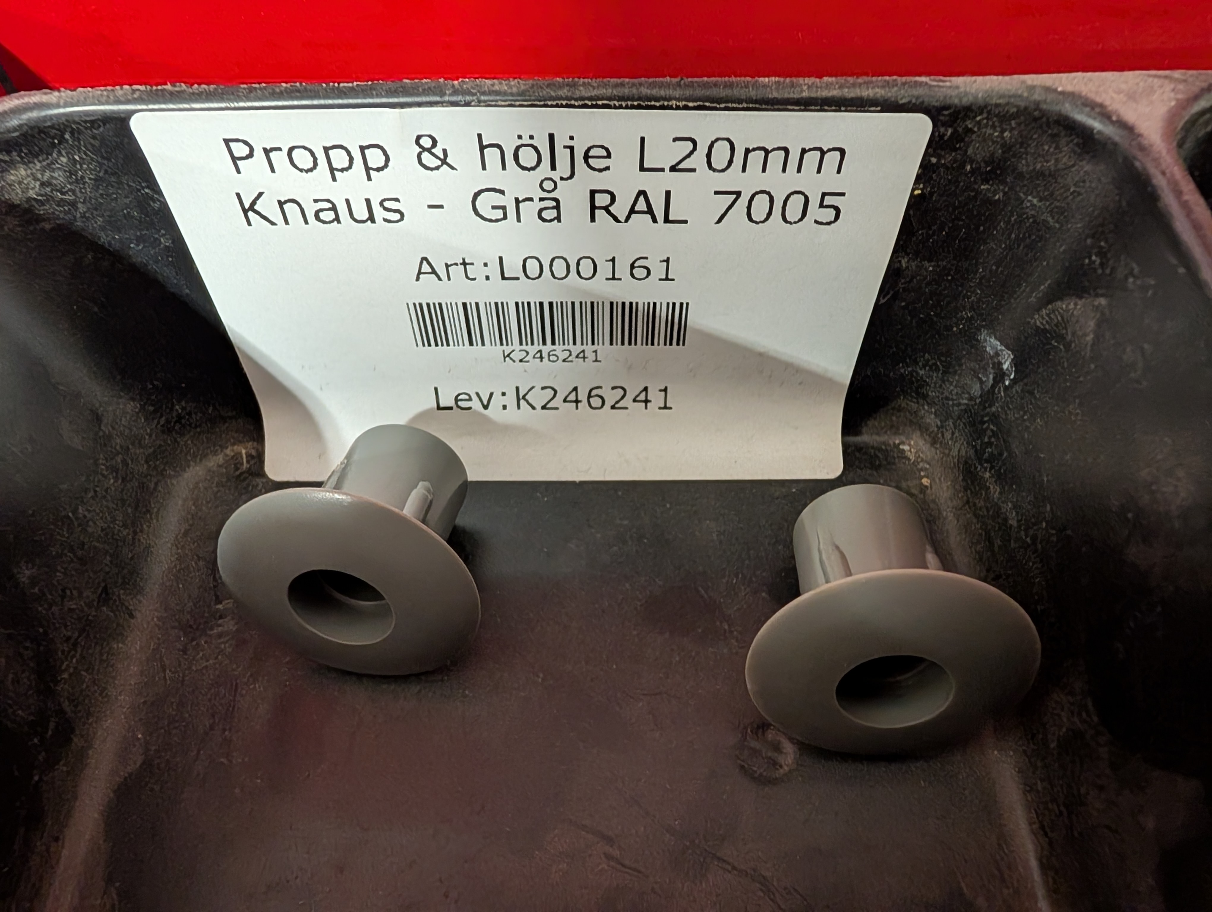 Prop & dæksel L20mm Knaus - Grå RAL 7005 - 2