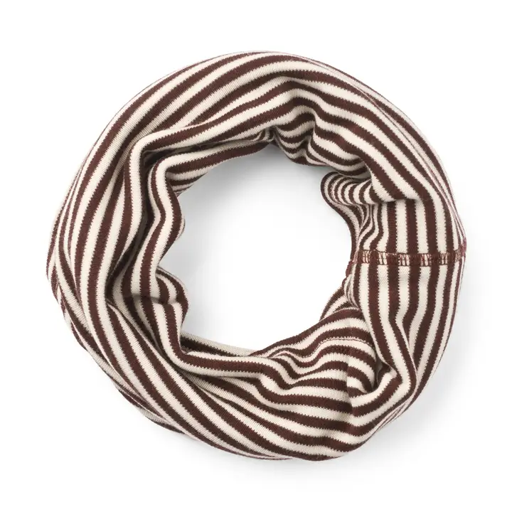 Halsvärmare/ fuskpolo / buff i merinoull – kaffe / natur från Little Savage 