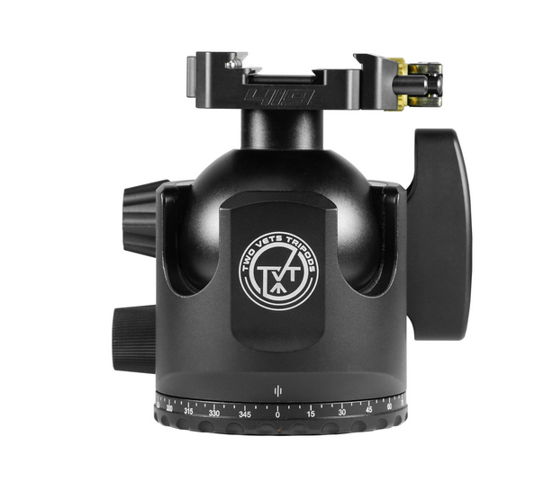 Two Vets Tripod 65MM Dual Tension Ballhead W/ Arcalock Dual Clamp (Arca Swiss and Picatinny)