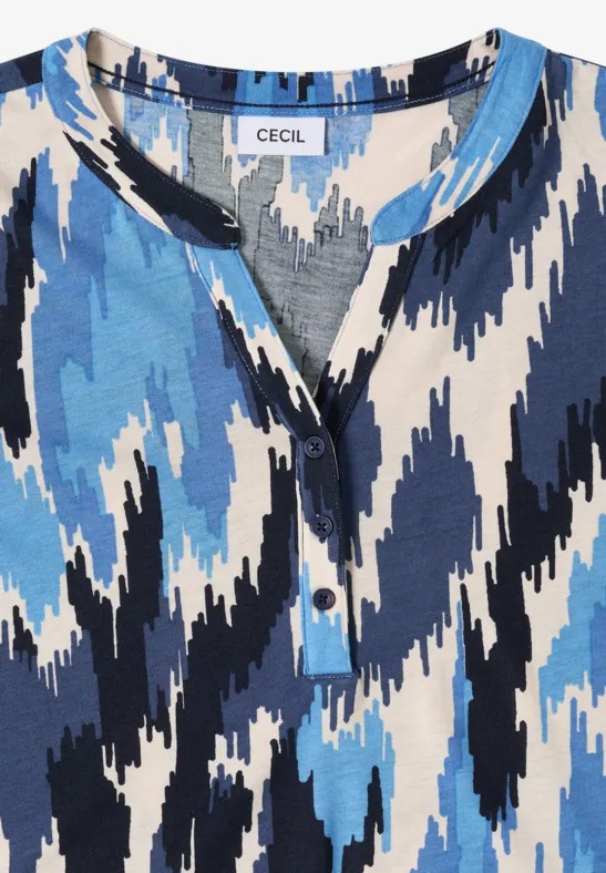 Multi AOP Button Tunic - Stl. XL - Cecil - 5