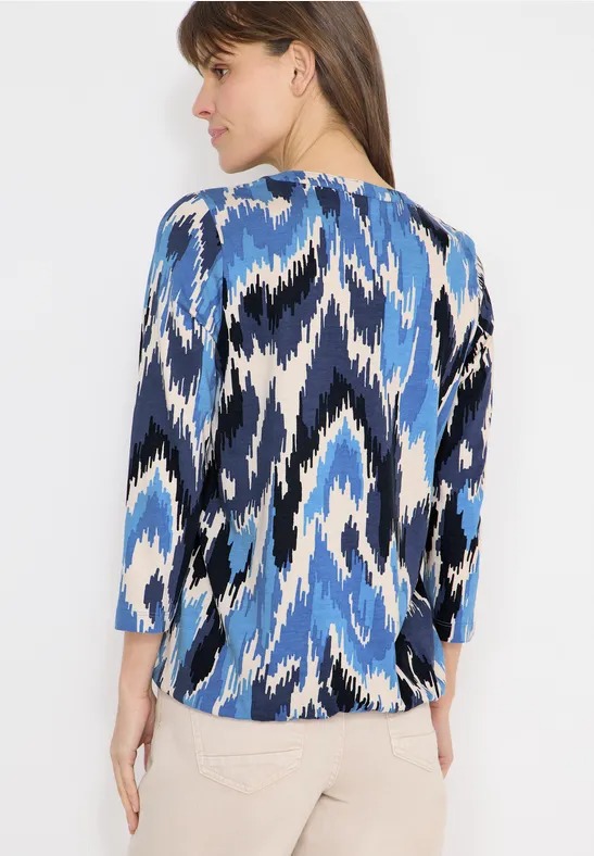 Multi AOP Button Tunic - Stl. XL - Cecil