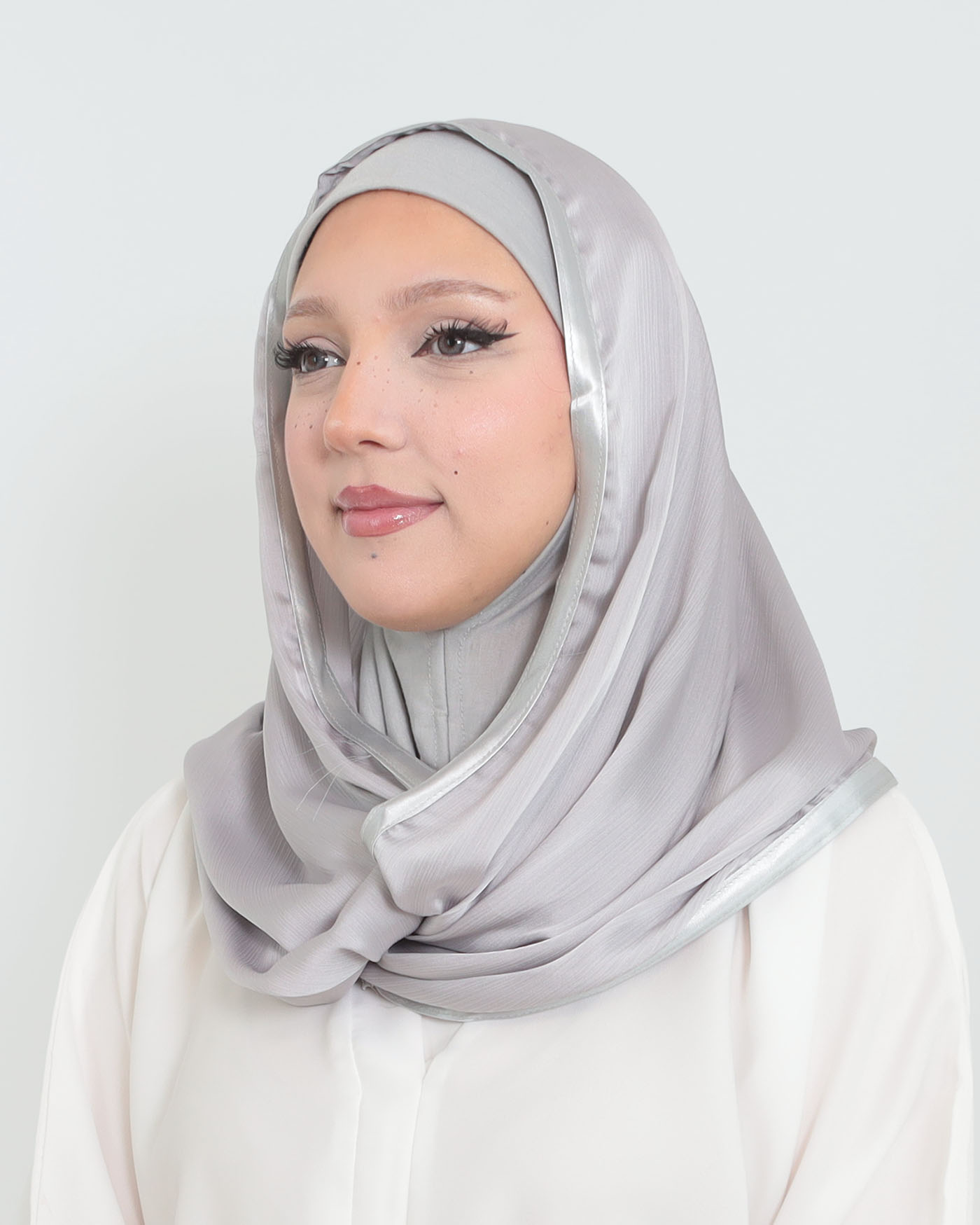 Hijab - Instant Satin - Light Gray - 2