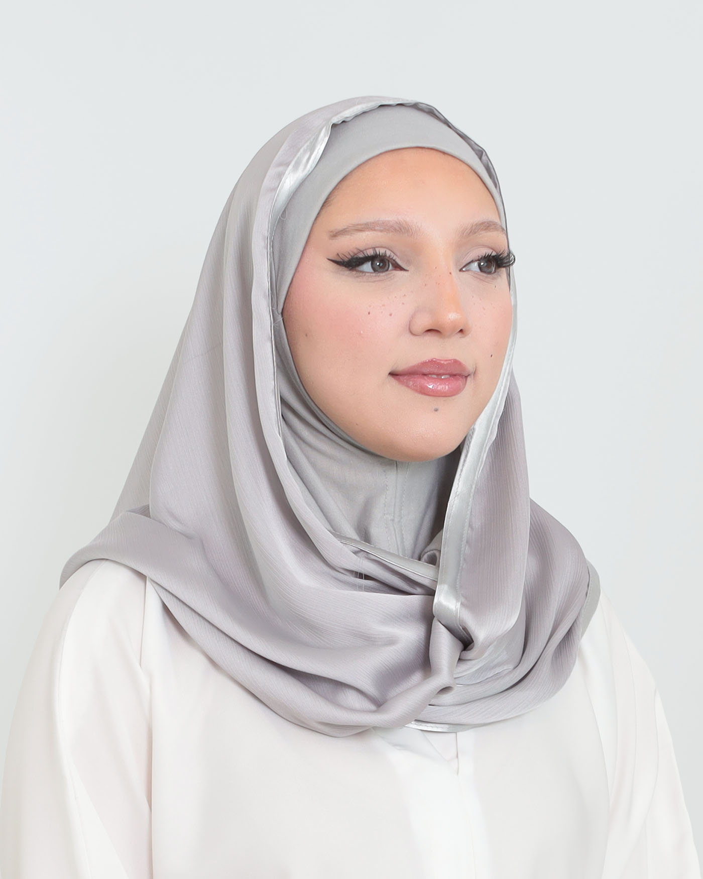 Hijab - Instant Satin - Light Gray - 3