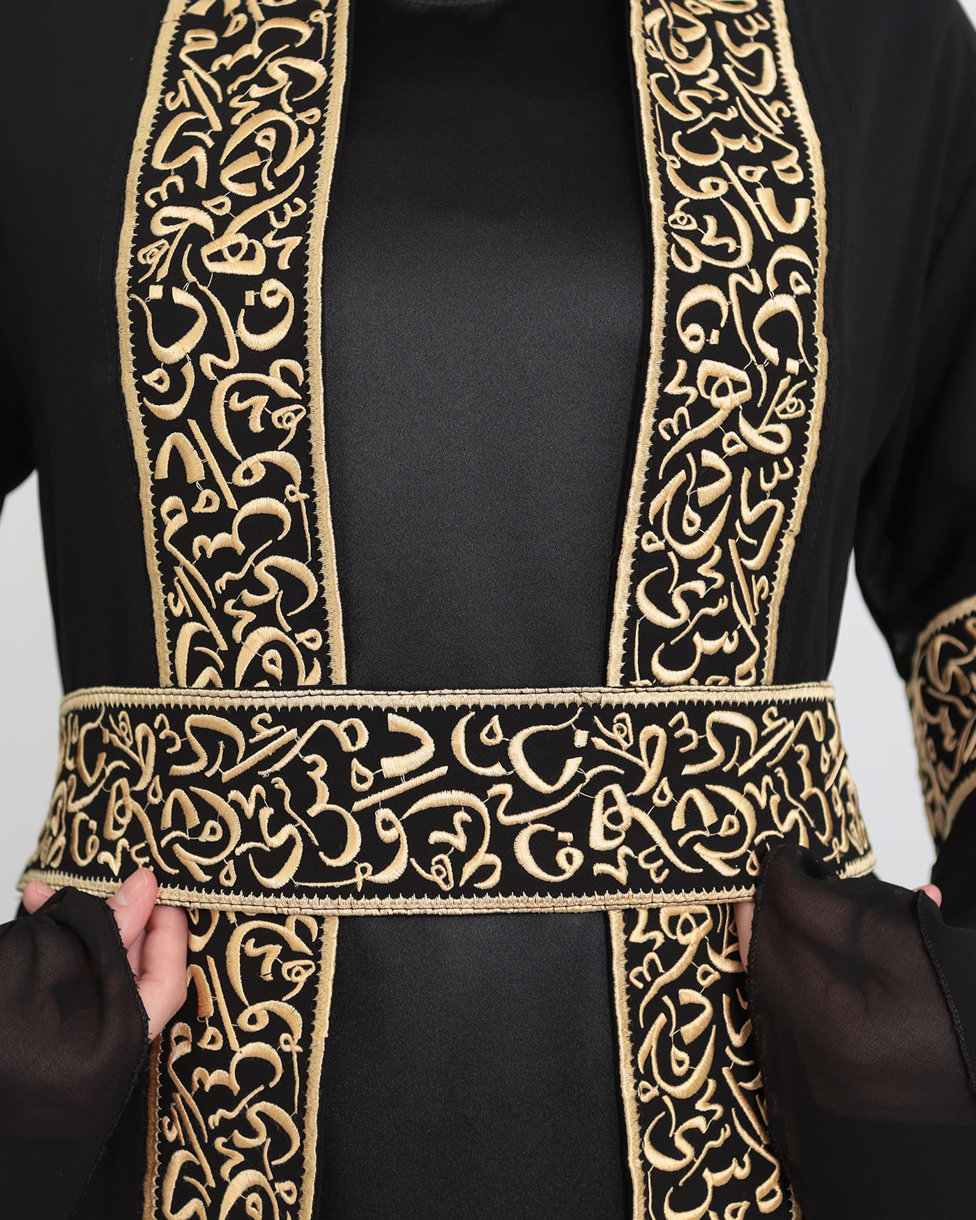 Traditional Abaya - Palestinian Thobe - Black - 4