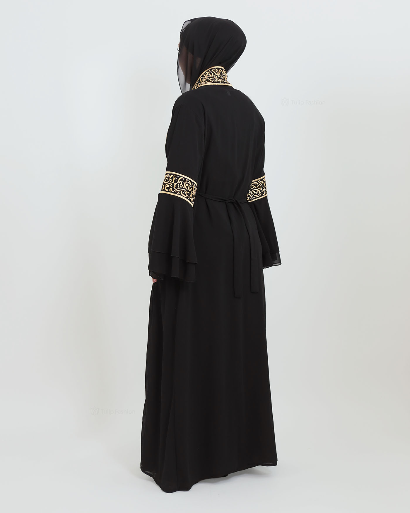 Traditional Abaya - Palestinian Thobe - Black - 3