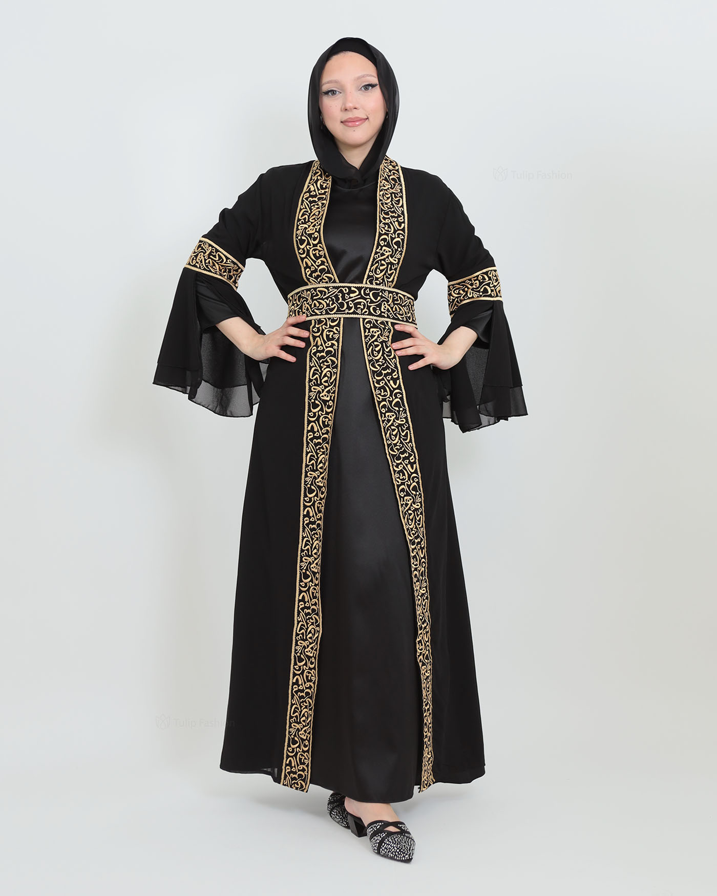 Traditional Abaya - Palestinian Thobe - Black - 7