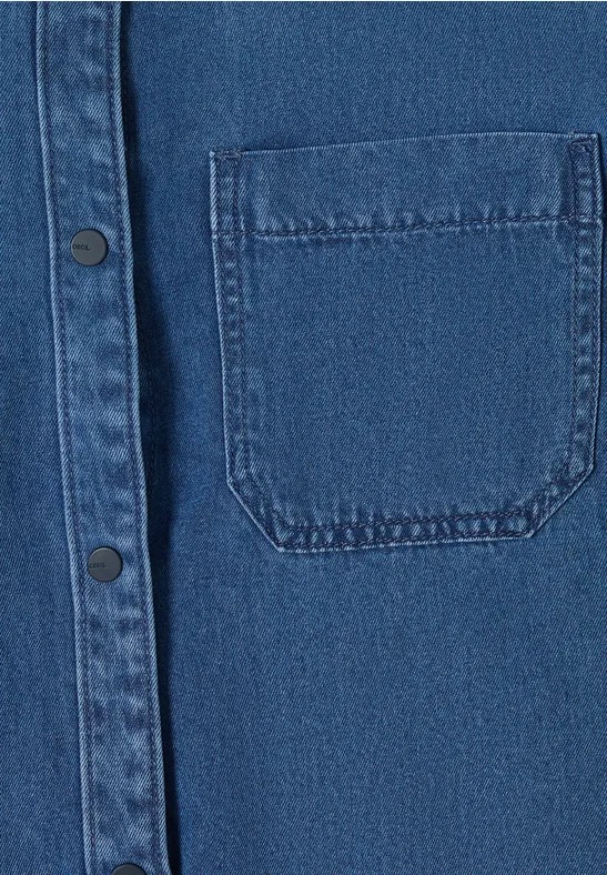 Washed Denim Look Blouse - Cecil - 7