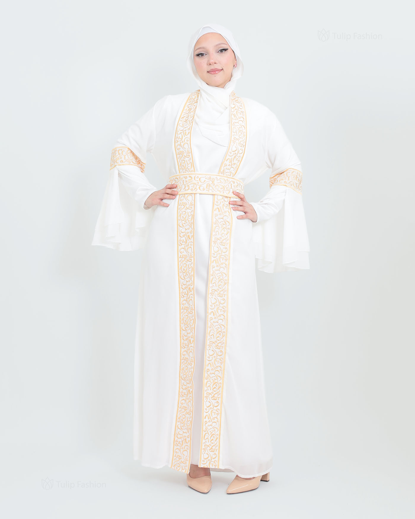 Traditionele Abaya - Palestijnse Thobe - Weiß