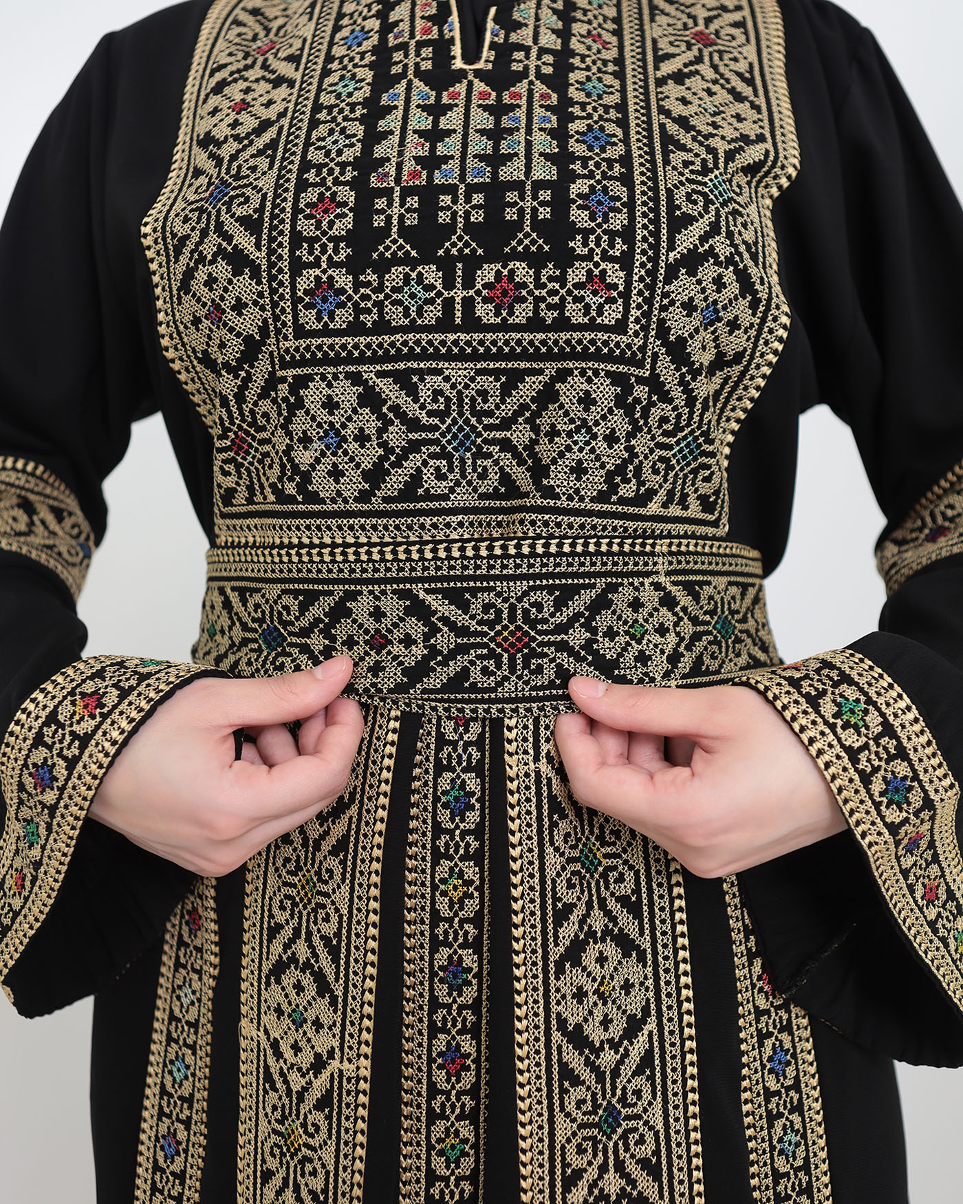 Traditional Abaya - Palestinian Thobe - Black - 2