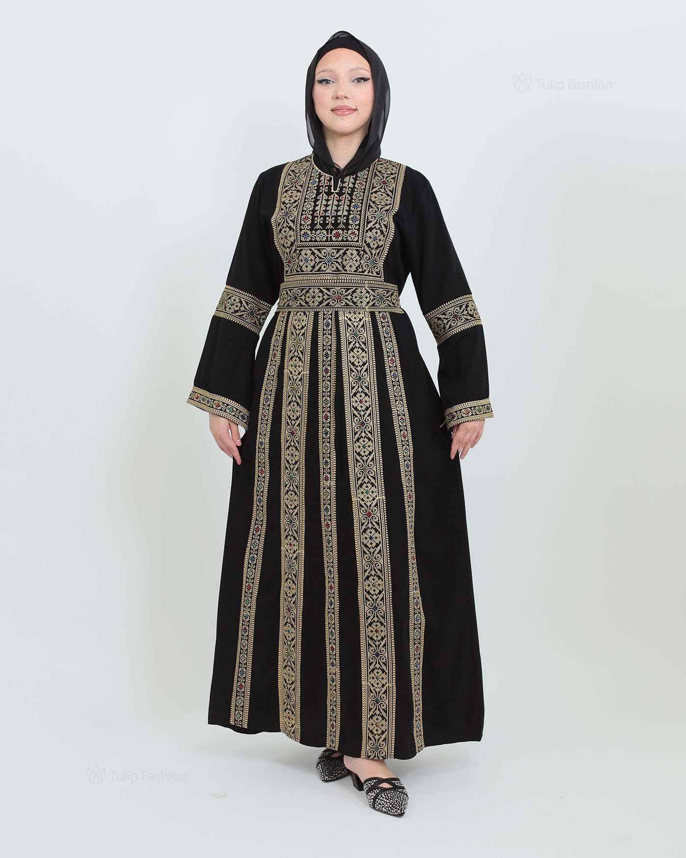 Traditional Abaya - Palestinian Thobe - Black
