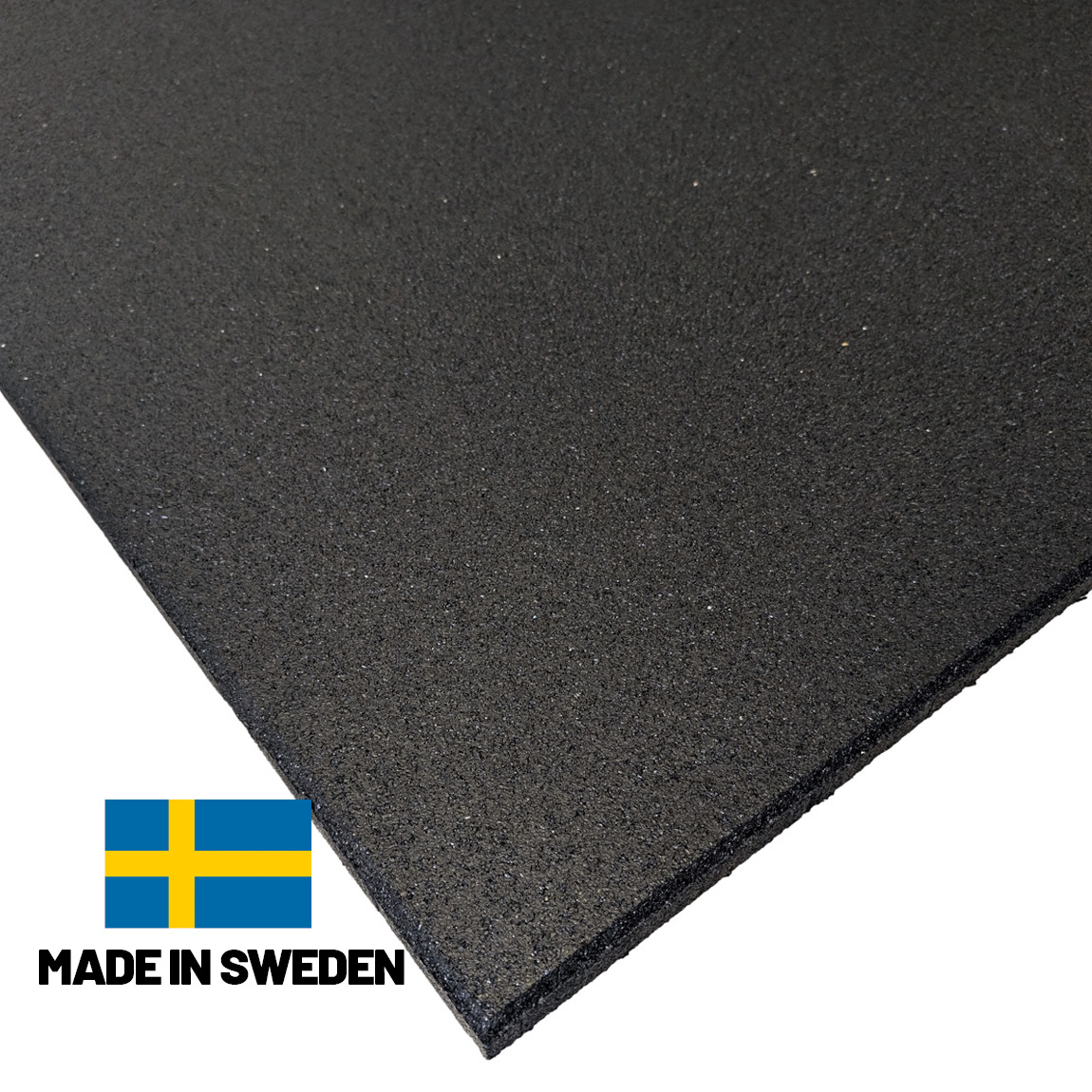 Gymgolv EcoFloor 20 mm 100x100 cm Svart