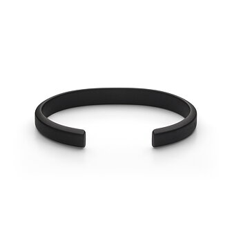 Icon Cuff Svart Sterling Silver