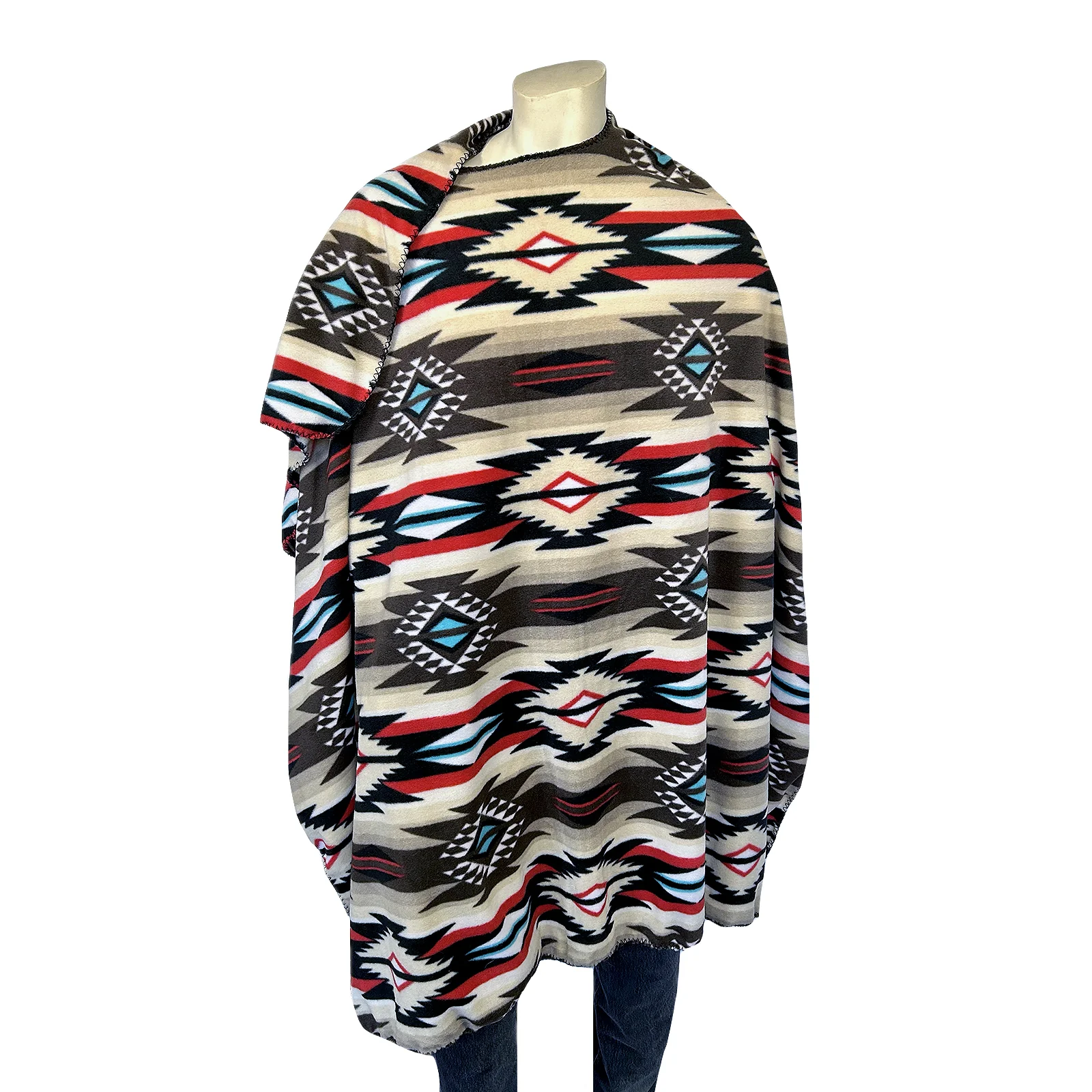 Native pattern poncho