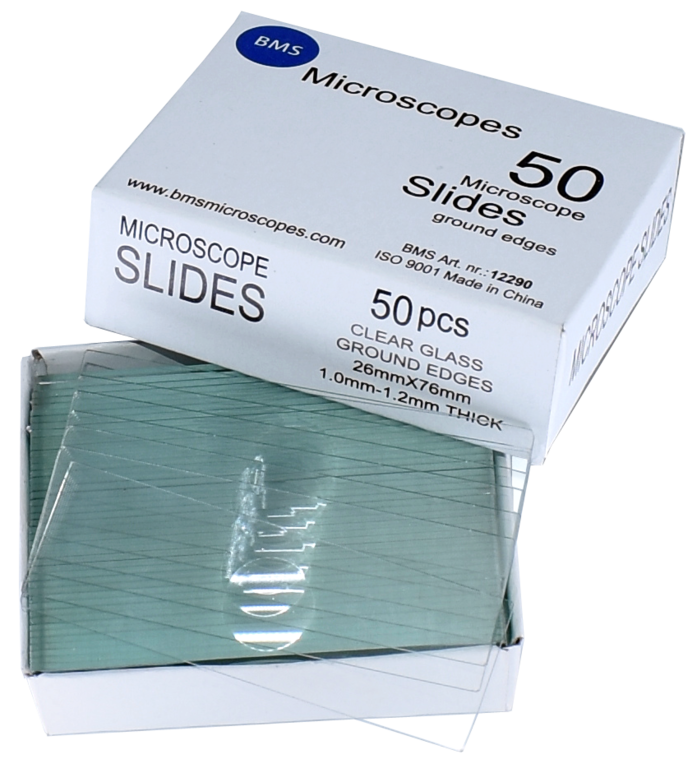 Objektglas med fördjupning, (djup: 1,0 - 1,2mm) slipade kanter