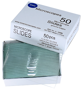 Objektglas med fördjupning, (djup: 1,0 - 1,2mm) slipade kanter